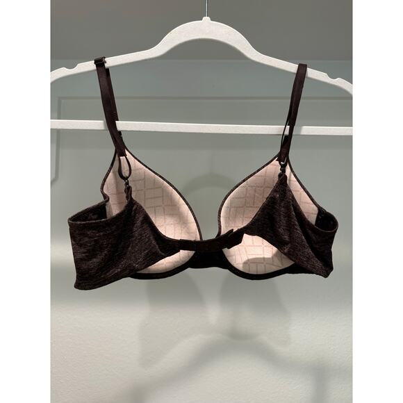 Victoria's Secret Uplift Semi Demi Bra No Push-Up Brown Heather 34C Discontinued - Picture 6 of 7